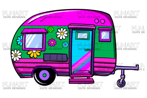 Download Camping Caravan Hippie Designs , Png - Designs Collection