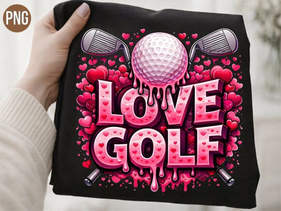 Download Pink Love Golf Heart Valentine PNG SHIRT - Valentine png shirt Collection