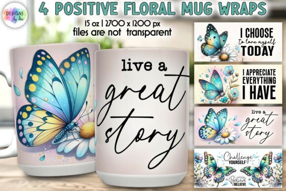 Download Inspirational Butterfly Mug Wrap Designs - Designs Collection