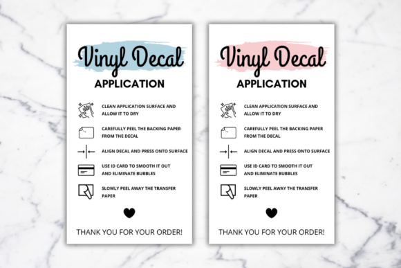 Download Vinyl Decal Instructions Care Card - Vinyl Collection