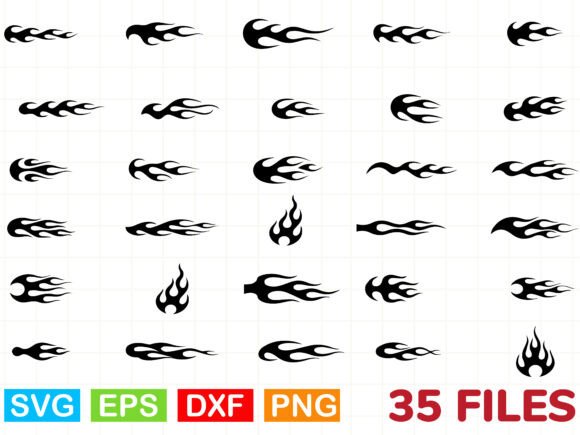 Download Racing Flames Bundle SVG for Vinyl Cutti - Vinyl Collection