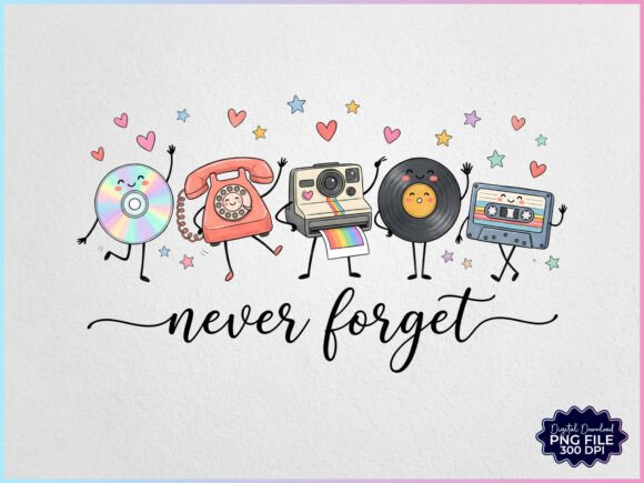 Download Never Forget Retro Vinyl PNG - Vinyl Collection