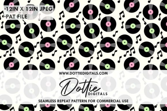 Download Vinyl Records and Music Notes Pattern - Vinyl Collection