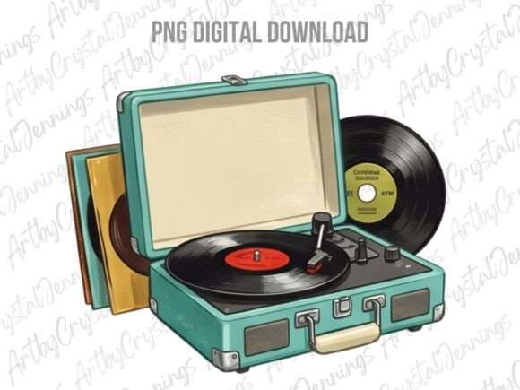 Download Retro Vinyl Record Player Clipart PNG - Vinyl Collection