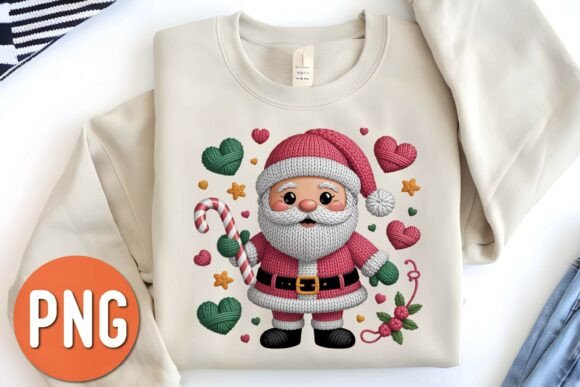 Download Crochet Cute Santa Valentine PNG Shirt - Premium Bundle