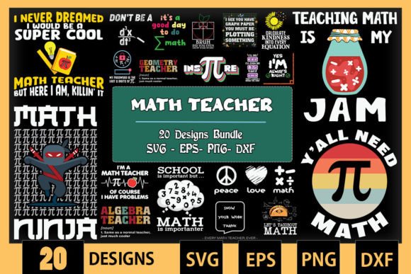 Download Math Teacher SVG Bundle 20 Designs - Designs Collection