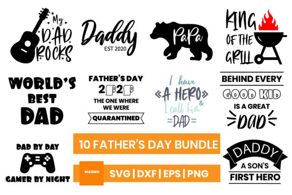Download 10 Designs Bundle for Father's Day - Designs Collection